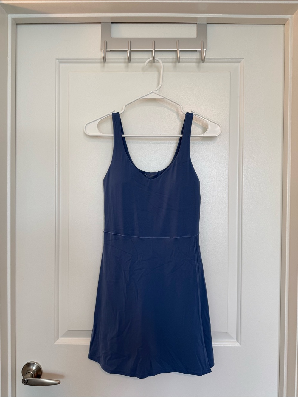 Aerie Deep Blue Scoop Neck Exercise Mini Dress